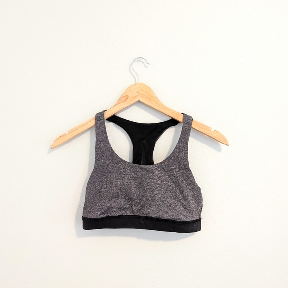 lululemon Invigorate Bra in Black and Heather Gray Size 6 - Picture 2 of 3